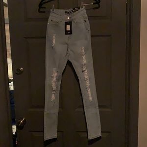 Tempe distressed jeans hi rise size 1/2